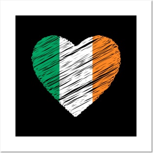 Love Ireland St Patricks Day Irish Flag Distressed Posters and Art